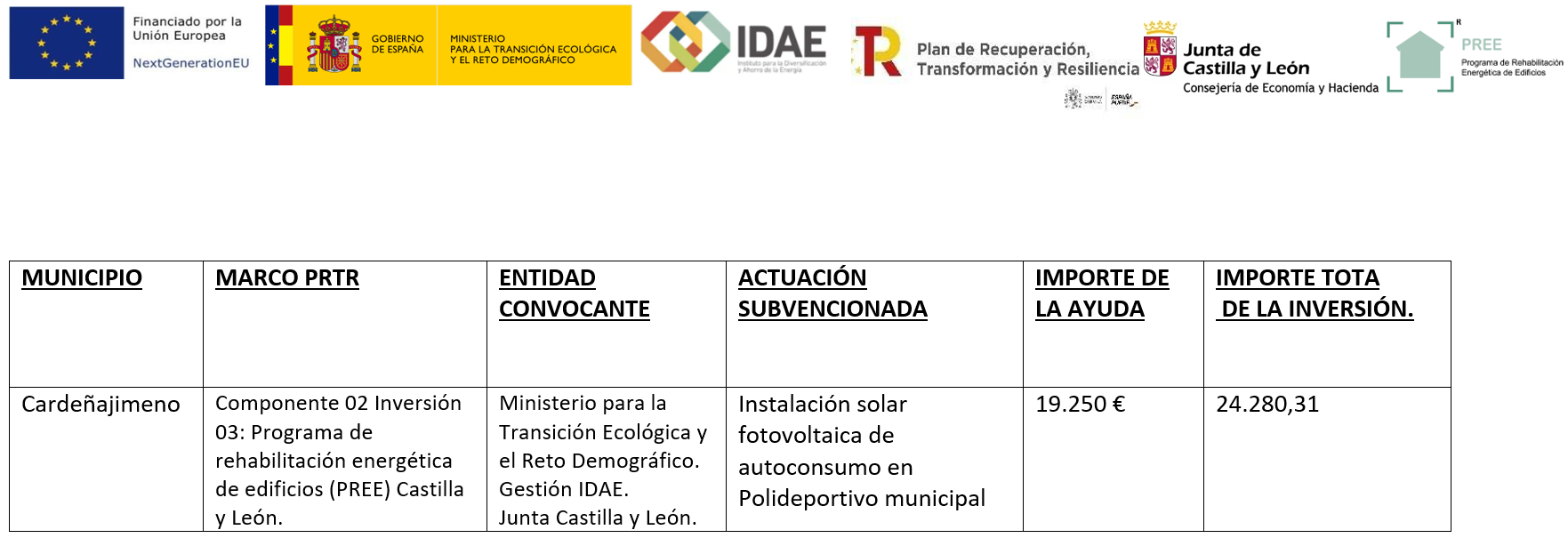 PREE Cardeñajimeno